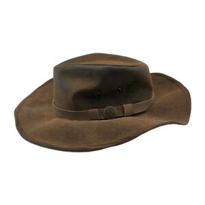 Kodiak Original Outback Oil Skin Hat Size XL 100% Cotton Brown